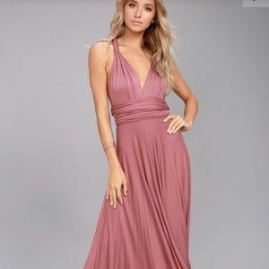 Lulu TRICKS OF THE TRADE RUSTY ROSE MAXI DRESS
